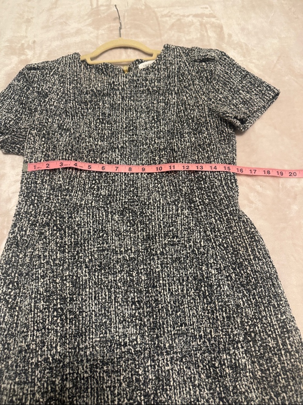 Calvin Klein Black and White Tweed Midi Dress - Picture 4 of 5